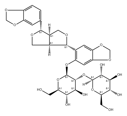 芝麻醇(1→2)二葡糖苷 结构式