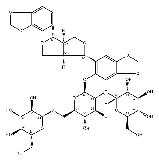 芝麻醇三葡糖苷, 157469-83-5, 结构式