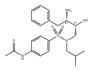 N-(4-(N-((2R,3S)-3-Amino-2-hydroxy-4-phenylbutyl)-N-isobutylsulfamoyl)phenyl)acetamide Struktur