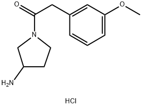 1-(3-Aminopyrrolidin-1-yl)-2-(3-methoxyphenyl)ethan-1-one hydrochloride Structure