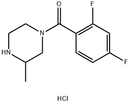 (2,4-Difluorophenyl)(3-methylpiperazin-1-yl)methanone hydrochloride Structure