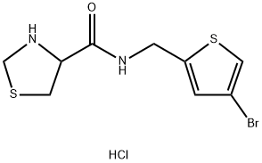 N-((4-溴噻吩-2-基)甲基)噻唑烷-4-甲酰胺盐酸盐,1577049-72-9,结构式