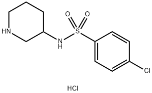 4-Chloro-N-(piperidin-3-yl)benzenesulfonamide hydrochloride Structure