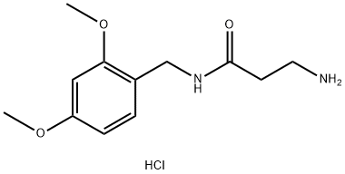 Propanamide, 3-amino-N-[(2,4-dimethoxyphenyl)methyl]-, hydrochloride (1:1) 结构式