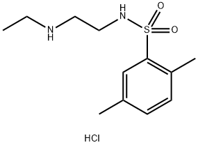 N-(2-(ethylamino)ethyl)-2,5-dimethylbenzenesulfonamide hydrochloride Struktur