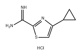 2-Thiazolecarboximidamide, 4-cyclopropyl-, hydrochloride (1:1) 结构式