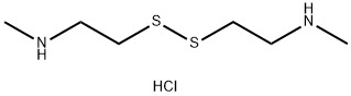 2,2'-Disulfanediylbis(N-methylethan-1-amine) dihydrochloride 化学構造式