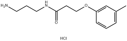N-(3-氨基丙基)-3-(间甲苯氧基)丙酰胺盐酸盐,1579079-31-4,结构式