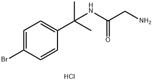 2-氨基-N-(2-(4-溴苯基)丙-2-基)乙酰胺盐酸盐 结构式