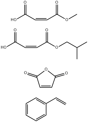 2-BUTENEDIOIC ACID (2Z)-, MONOMETHYL ESTER, POLYMER WITH ETHENYLBENZENE, 2,5-FURANDIONE AND 2-METHYLPROPYL HYDROGEN (2Z)-2-BUTENEDIO 化学構造式