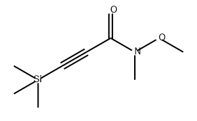 3-Trimethylsilanyl-propynoic acid methoxy-methyl-amide Struktur