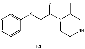 1-(2-甲基哌嗪-1-基)-2-(苯硫基)乙烷-1-1盐酸盐 结构式