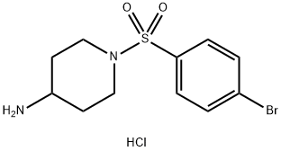 4-Piperidinamine, 1-[(4-bromophenyl)sulfonyl]-, hydrochloride (1:1) Struktur