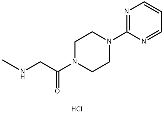 2-(甲氨基)-1-(4-(嘧啶-2-基)哌嗪-1-基)乙-1-酮盐酸盐, 1582710-61-9, 结构式