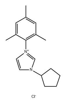 1-环戊基-3-均三甲苯基-1H-咪唑-3-鎓氯化物,1583244-01-2,结构式