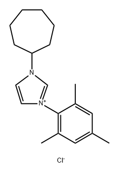 1-环庚基-3-均三甲苯基-1H-咪唑-3-鎓氯化物,1583244-04-5,结构式