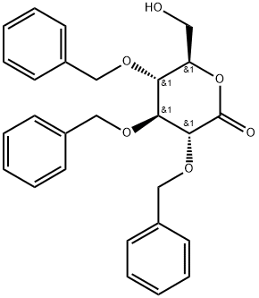 D-Gluconic acid, 2,3,4-tris-O-(phenylmethyl)-, δ-lactone 化学構造式