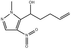 1-(1-甲基-4-硝基-1H-吡唑-5-基)戊-4-烯-1-醇 结构式
