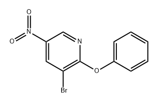 3-Bromo-5-nitro-2-phenoxypyridine 结构式