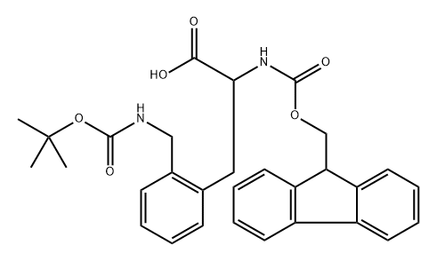 Fmoc-D/L-2-aminomethyl-Phe(Boc) Structure