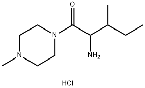 2-氨基-3-甲基-1-(4-甲基吡嗪-1-基)戊-1-酮盐酸盐 结构式