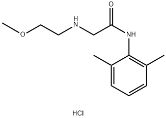 N-(2,6-二甲基苯基)-2-((2-甲氧基乙基)氨基)乙酰胺盐酸盐 结构式