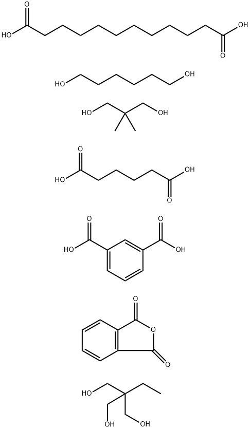 1,3-Benzenedicarboxylic acid polymer with 2,2-dimethyl-1,3-propanediol, dodecanedioic acid, 2-ethyl-2-(hydroxymethyl)-1,3-propanediol, hexanedioic acid, 1,6-hexanediol and 1,3-isobenzofurandione,158765-80-1,结构式
