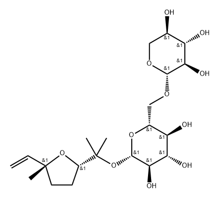 linalool 3,6-oxide 6-O-xylopyranosylglucopyranoside,158799-49-6,结构式