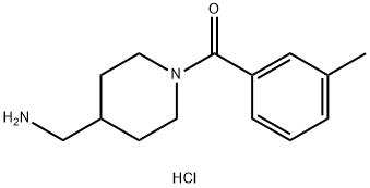 (4-(Aminomethyl)piperidin-1-yl)(m-tolyl)methanone hydrochloride Structure