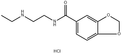 N-(2-(ethylamino)ethyl)benzo[d][1,3]dioxole-5-carboxamide hydrochloride Struktur
