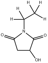 [2H5]-N-乙基-2-羟基琥珀酰亚胺 结构式