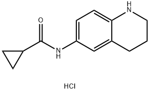 N-(1,2,3,4-tetrahydroquinolin-6-yl)cyclopropanecarboxamide hydrochloride Structure