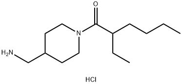 1-(4-(氨基甲基)哌啶-1-基)-2-乙基己-1-酮盐酸盐, 1588901-35-2, 结构式