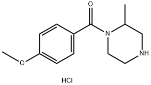 (4-甲氧基苯基)(2-甲基哌嗪-1-基)甲酮盐酸盐, 1589333-02-7, 结构式