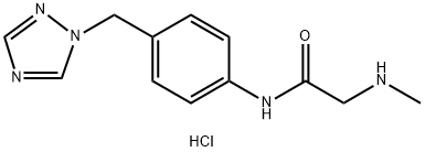 N-(4-((1H-1,2,4-三唑-1-基)甲基)苯基)-2-(甲氨基)乙酰胺盐酸盐,1590278-71-9,结构式
