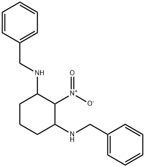 2-Nitro-N1,N3-bis(phenylmethyl)-1,3-cyclohexanediamine 化学構造式