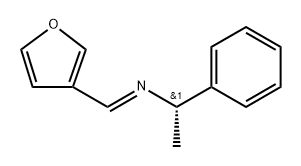 Benzenemethanamine,?N-(3-furanylmethylene)-α-methyl-, (S)- 化学構造式