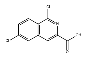 1,6-dichloroisoquinoline-3-carboxylic acid 化学構造式