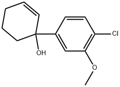 1-(4-Chloro-3-methoxyphenyl)-2-cyclohexen-1-ol 化学構造式