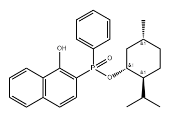 (Rp)-(-)-Menthyl phenyl(1-hydroxynaph thalen-2-yl)-2-phosphinate Structure