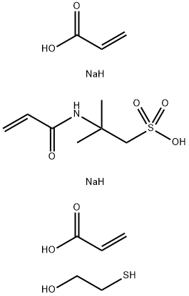 2-Propenoic acid, telomer with 2-mercaptoethanol, 2-methyl-2-[(1-oxo-2-propenyl) amino]-1-propanesulfonic acid monosodium salt and sodium 2-propenoate 结构式