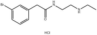 2-(3-溴苯基)-N-(2-(乙基氨基)乙基)乙酰胺盐酸盐, 1593573-52-4, 结构式