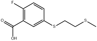 2-Fluoro-5-[[2-(methylthio)ethyl]thio]benzoic acid 结构式