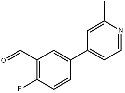 2-fluoro-5-(2-methylpyridin-4-yl)benzaldehyde Structure