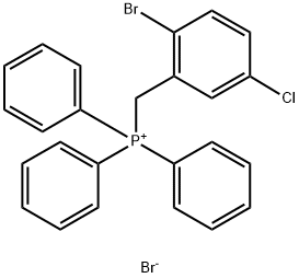 Phosphonium, [(2-bromo-5-chlorophenyl)methyl]triphenyl-, bromide (1:1) Structure
