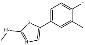 5-(4-Fluoro-3-methylphenyl)-N-methylthiazol-2-amine Structure