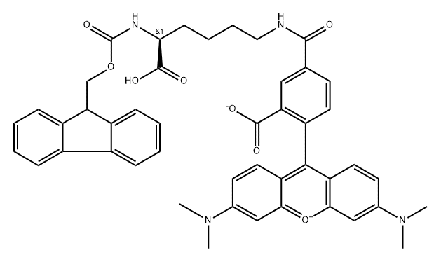 1594802-27-3 Xanthylium, 9-[2-carboxy-4-[[[(5S)-5-carboxy-5-[[(9H-fluoren-9-ylmethoxy)carbonyl]amino]pentyl]amino]carbonyl]phenyl]-3,6-bis(dimethylamino)-, inner salt