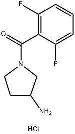 (3-氨基吡咯烷-1-基)(2,6-二氟苯基)甲酮盐酸盐, 1595262-97-7, 结构式