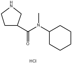 N-cyclohexyl-N-methylpyrrolidine-3-carboxamide hydrochloride Structure