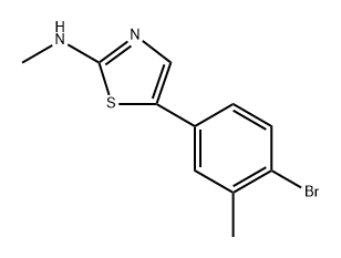 5-(4-Bromo-3-methylphenyl)-N-methylthiazol-2-amine Structure